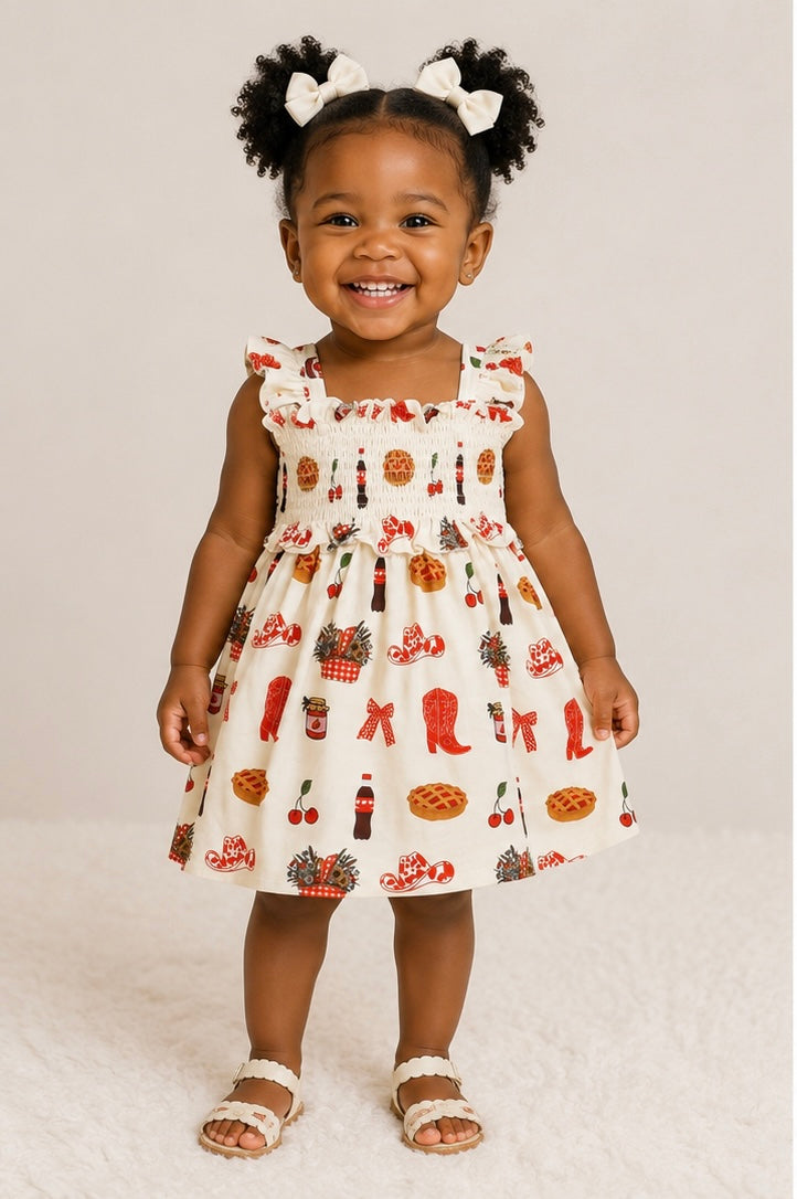 Sweet Americana Ruffle Dress