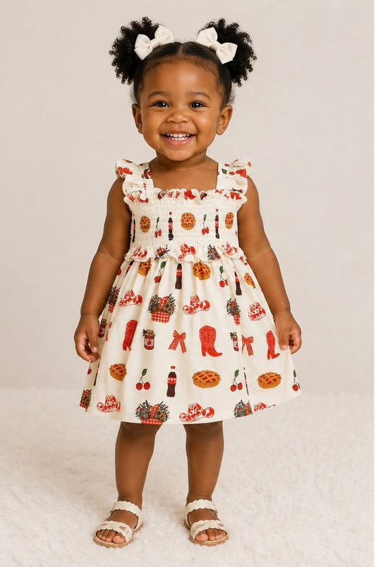 Sweet Americana Ruffle Dress