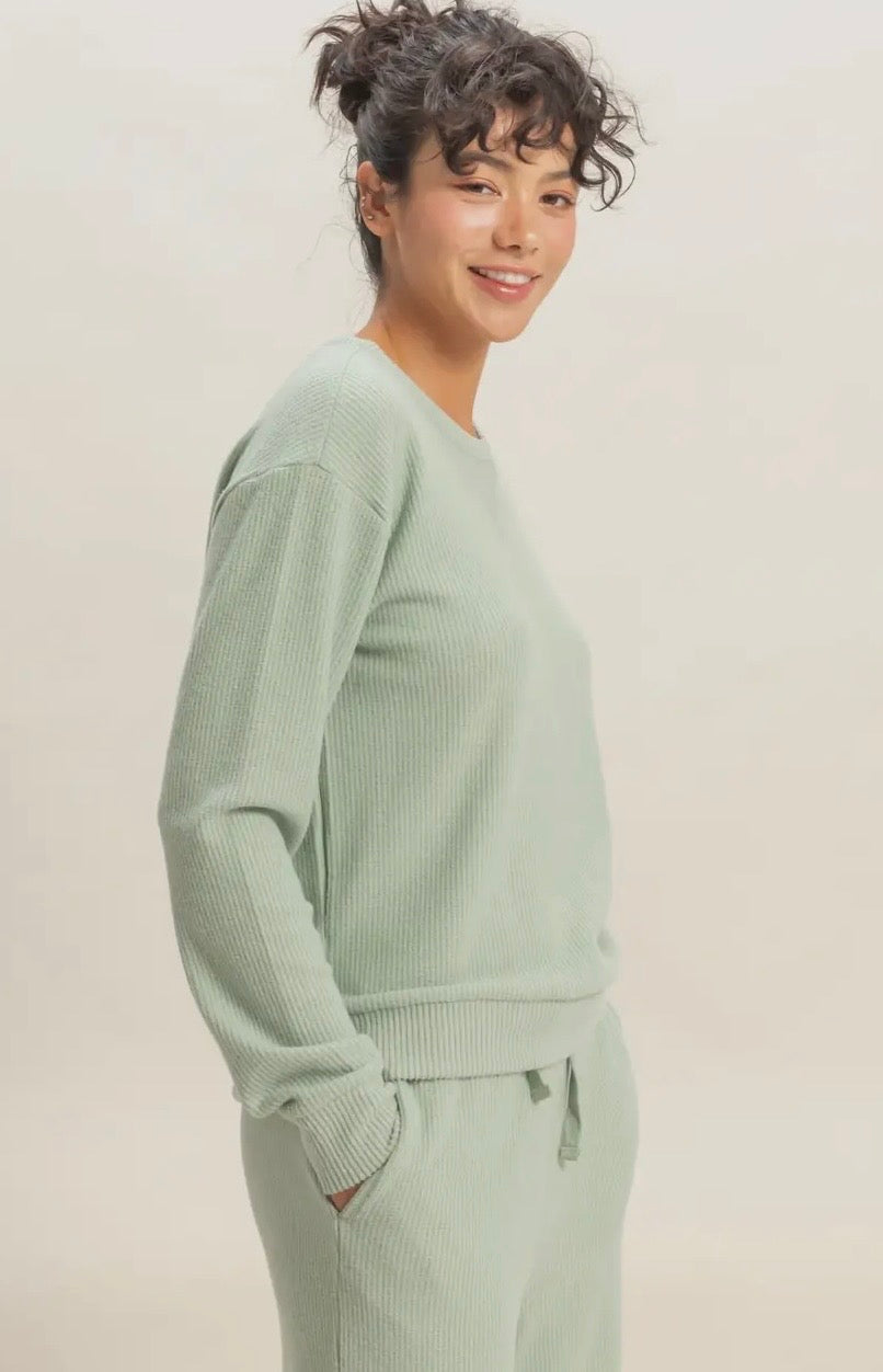 Presley Waffle Sweater Top