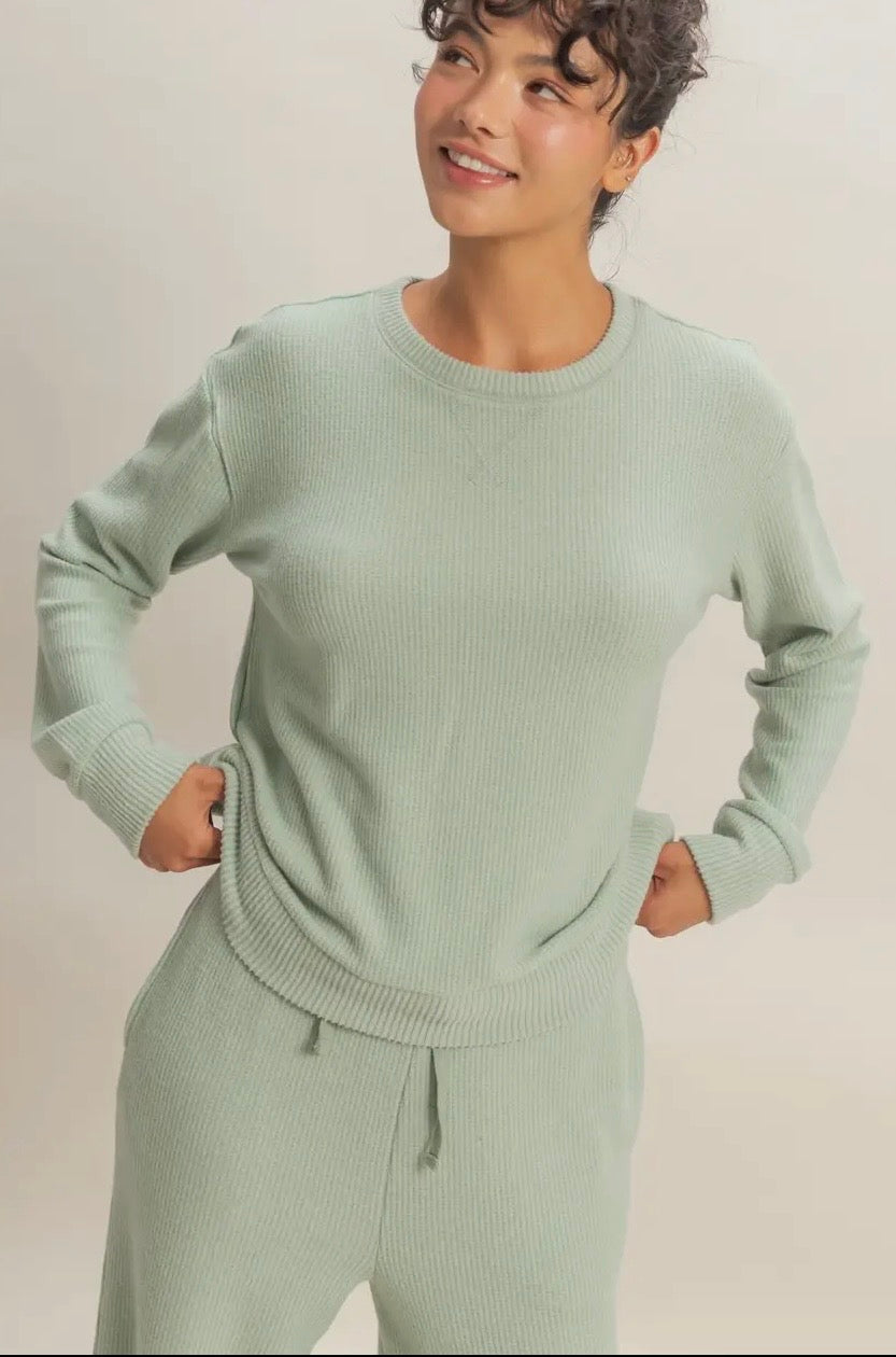 Presley Waffle Sweater Top