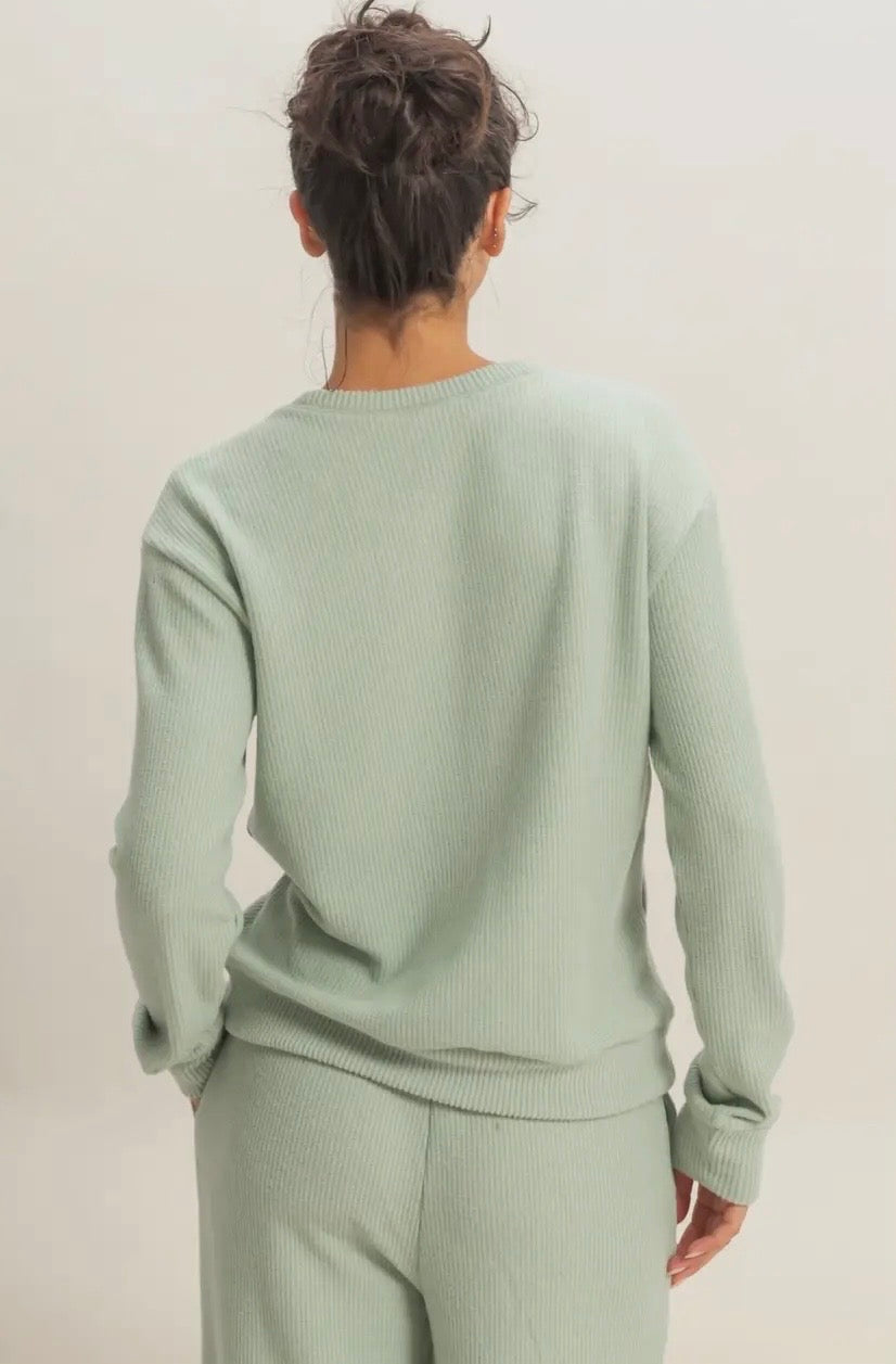 Presley Waffle Sweater Top