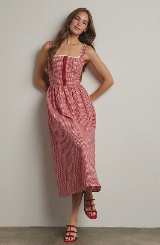 Annie Corset Gingham Dress