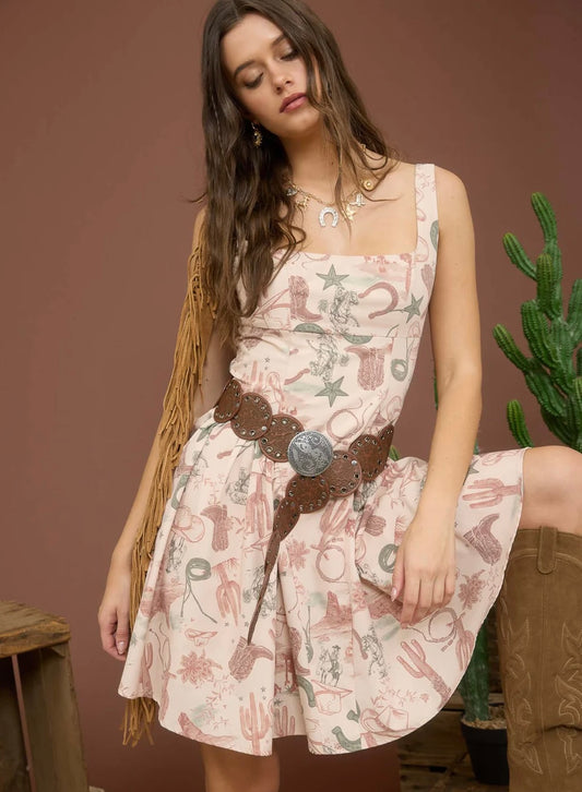 Cowgirls Don't Cry Mini Dress
