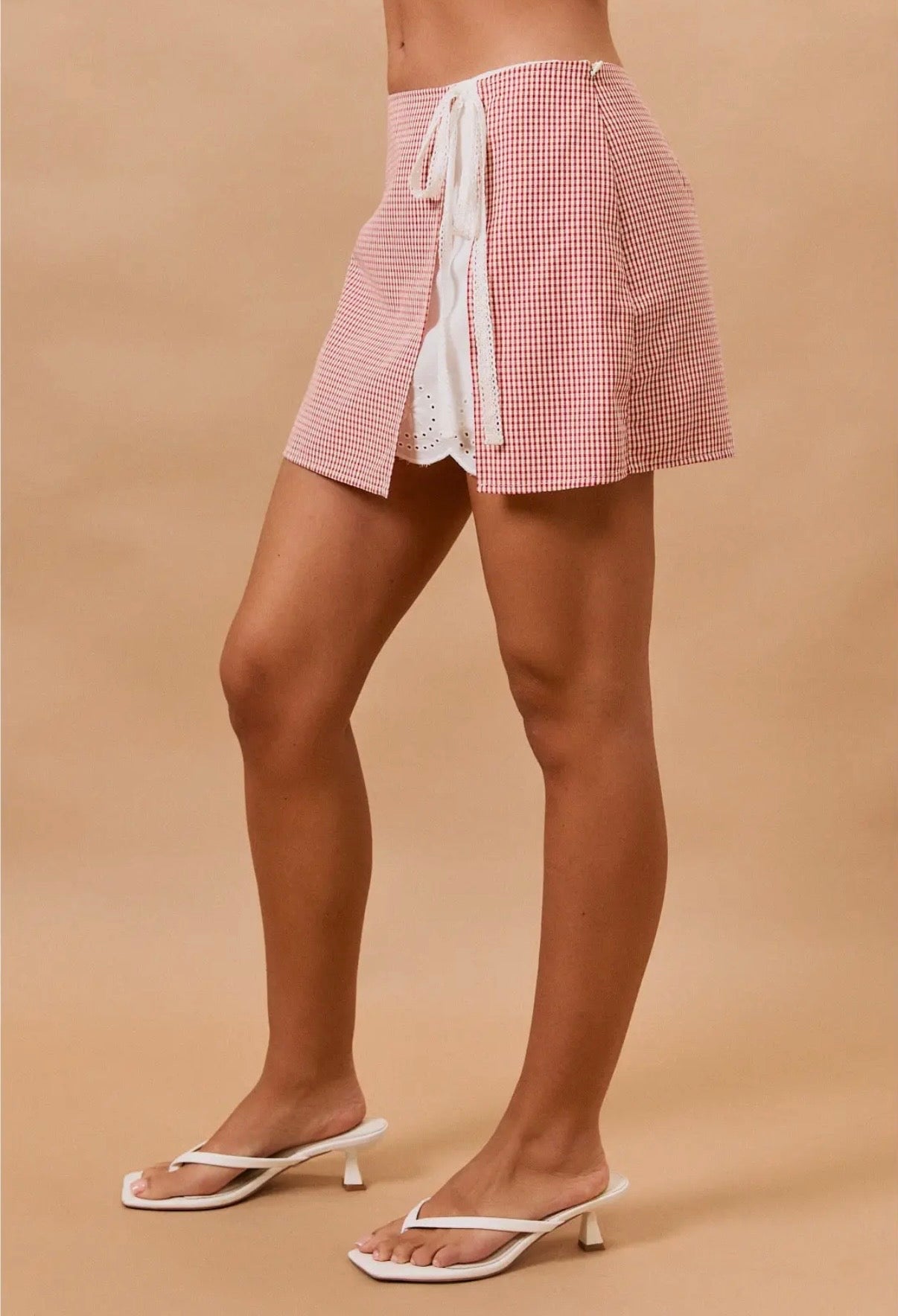 Wylder Gingham Mini Skort