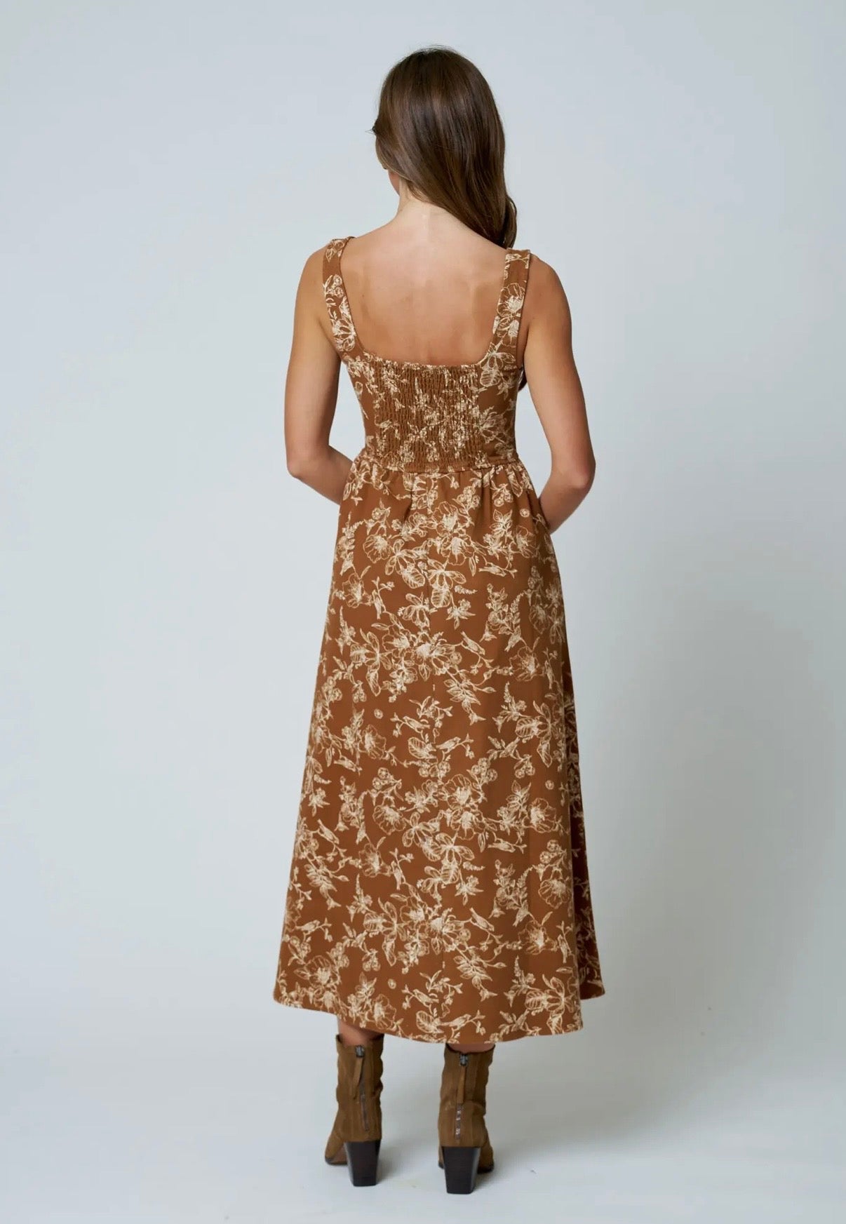 River Toile Midi Dress