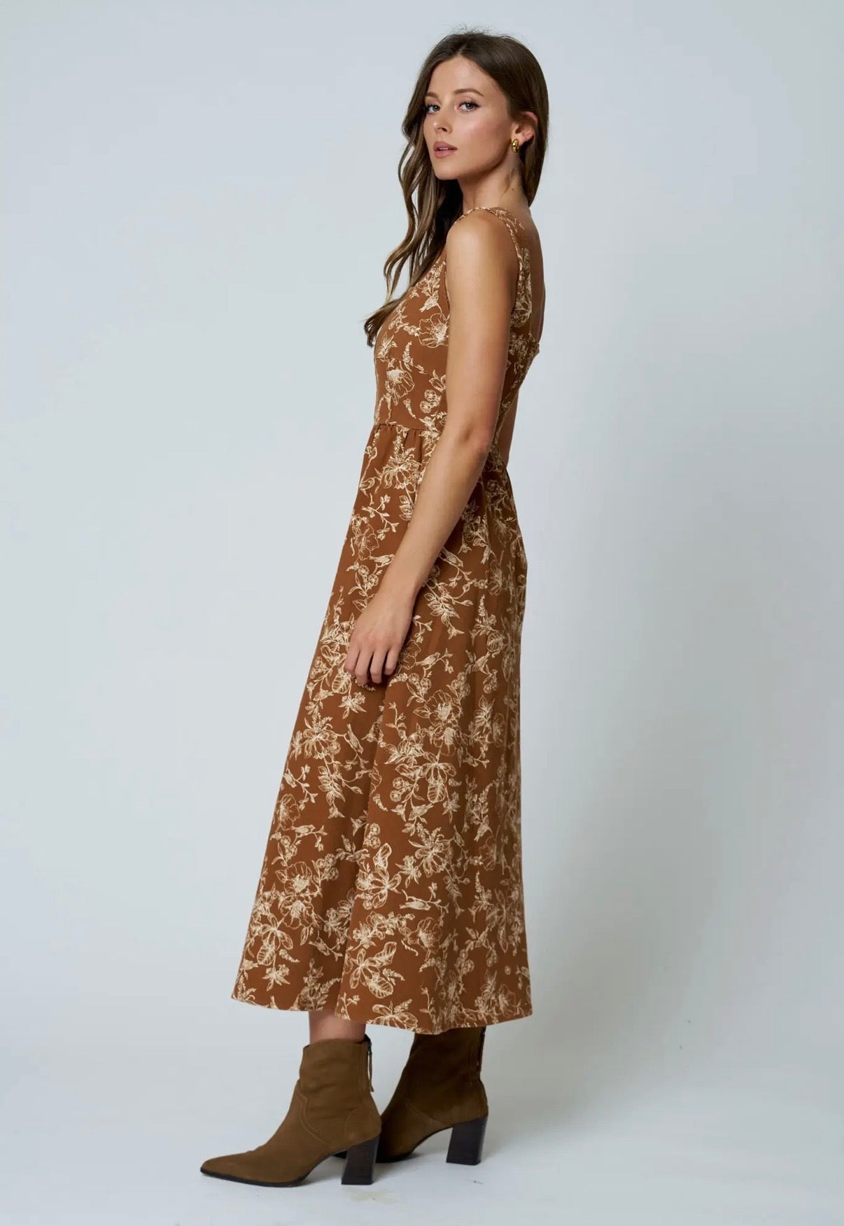 River Toile Midi Dress