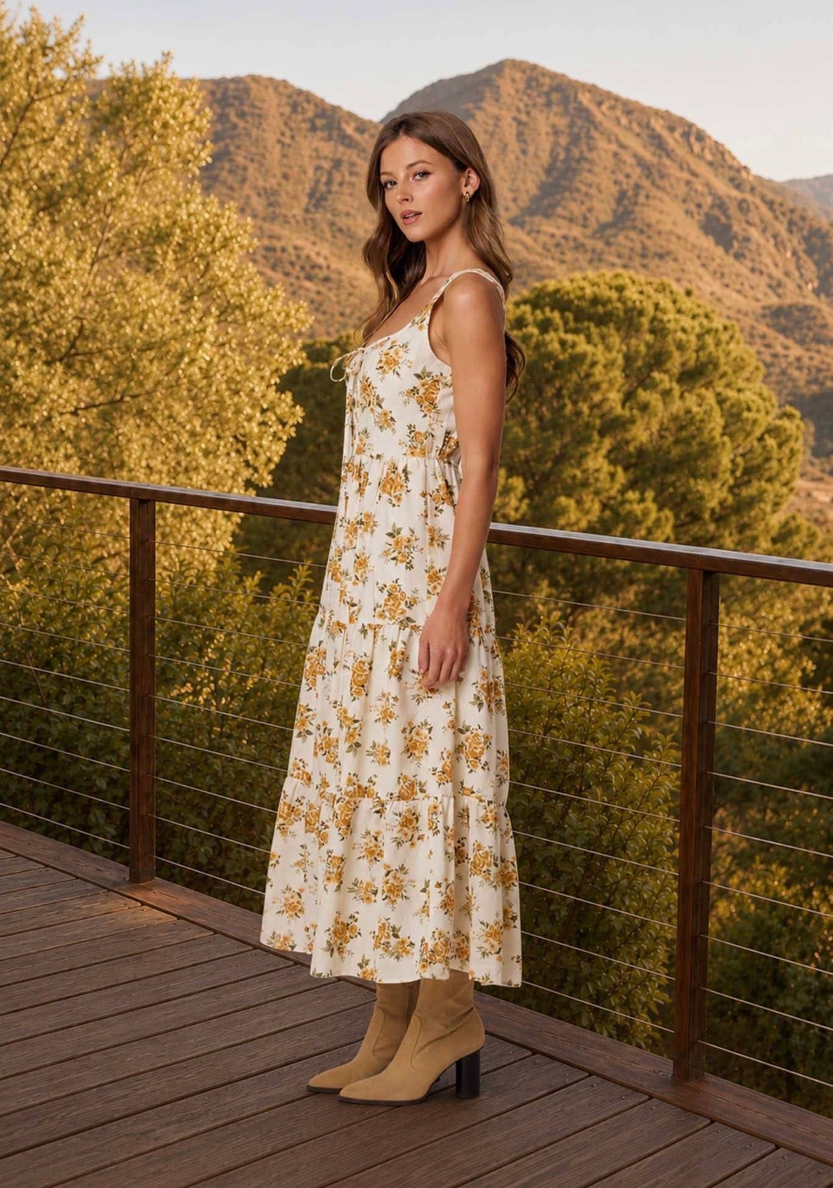 Quinn Floral Midi Dress