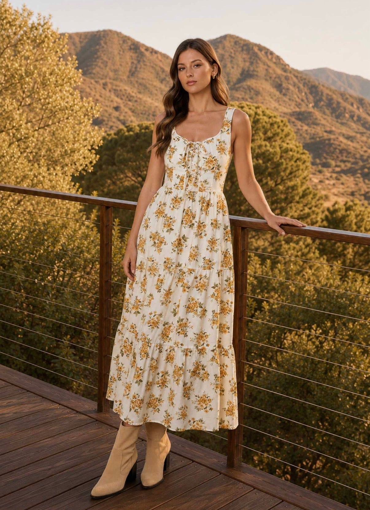 Quinn Floral Midi Dress