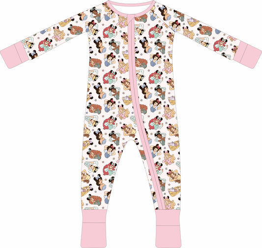 Princess Mouse Ears Zip Up Onesie