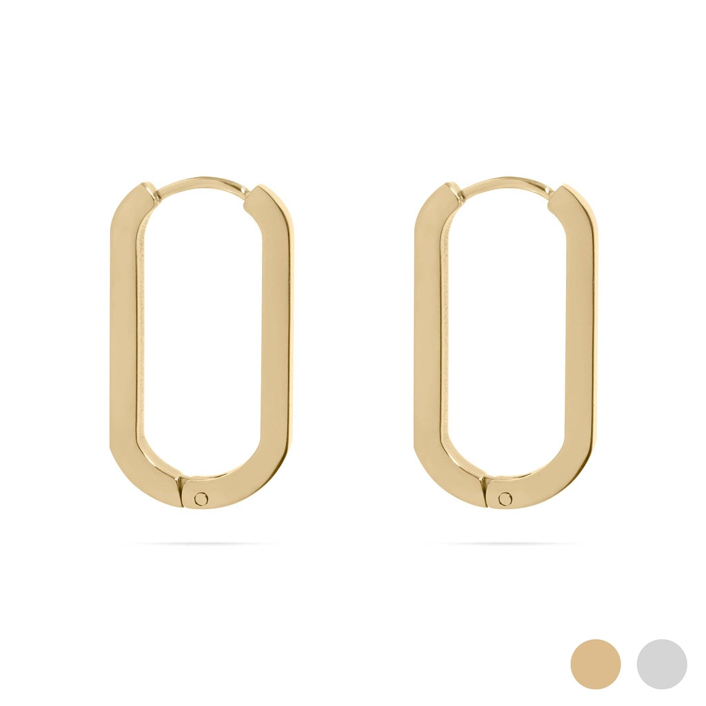 Oval Huggie Earrings