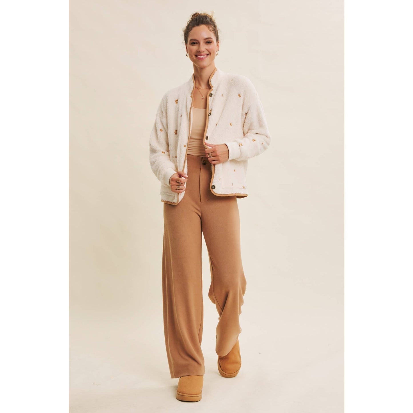 Lola Embroidered  Fleece Jacket