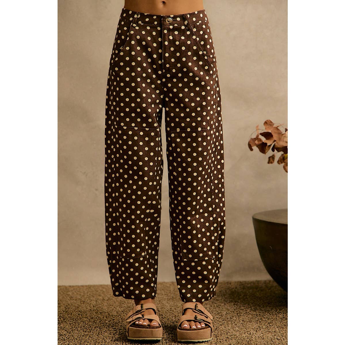 Tilly Polka Dot Barrel Pant