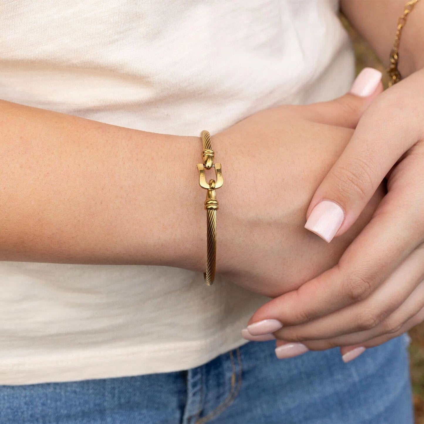 Khari  Buckle Clasp Bangle Bracelet