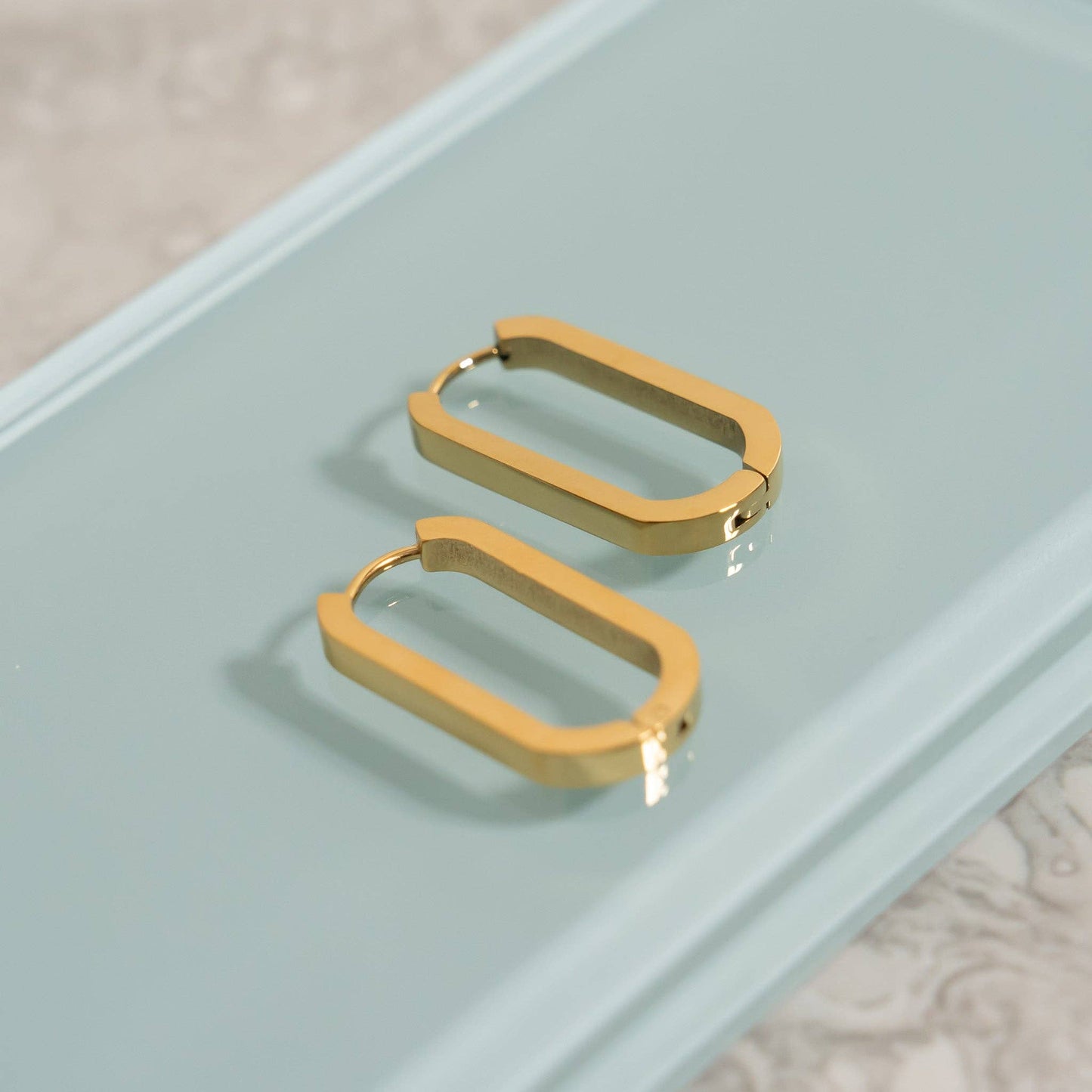 Oval Huggie Earrings