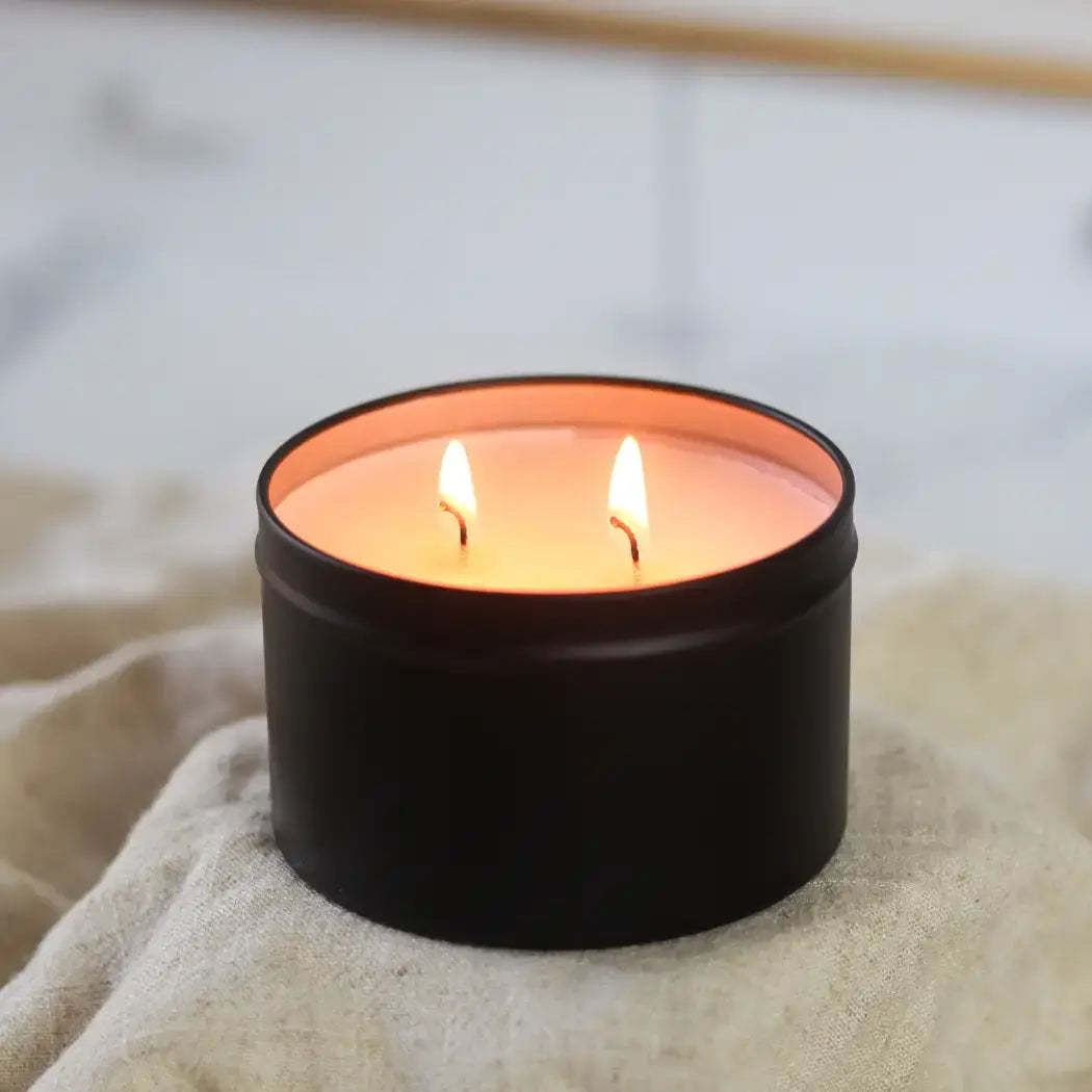 Cinnamon + Honey Butter - 6 oz. Matte Black Soy Candle Tin